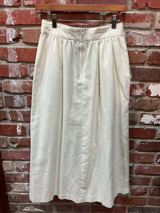 Norton McNaughton White Pleated Skirt