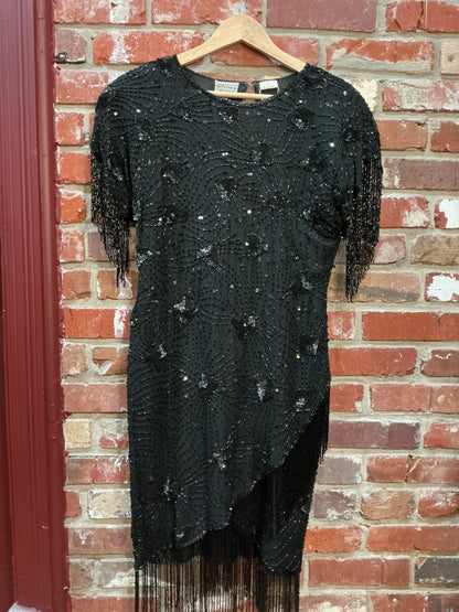 Black sequin dress