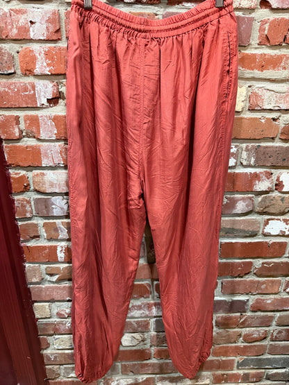 Rust Silk Joggers