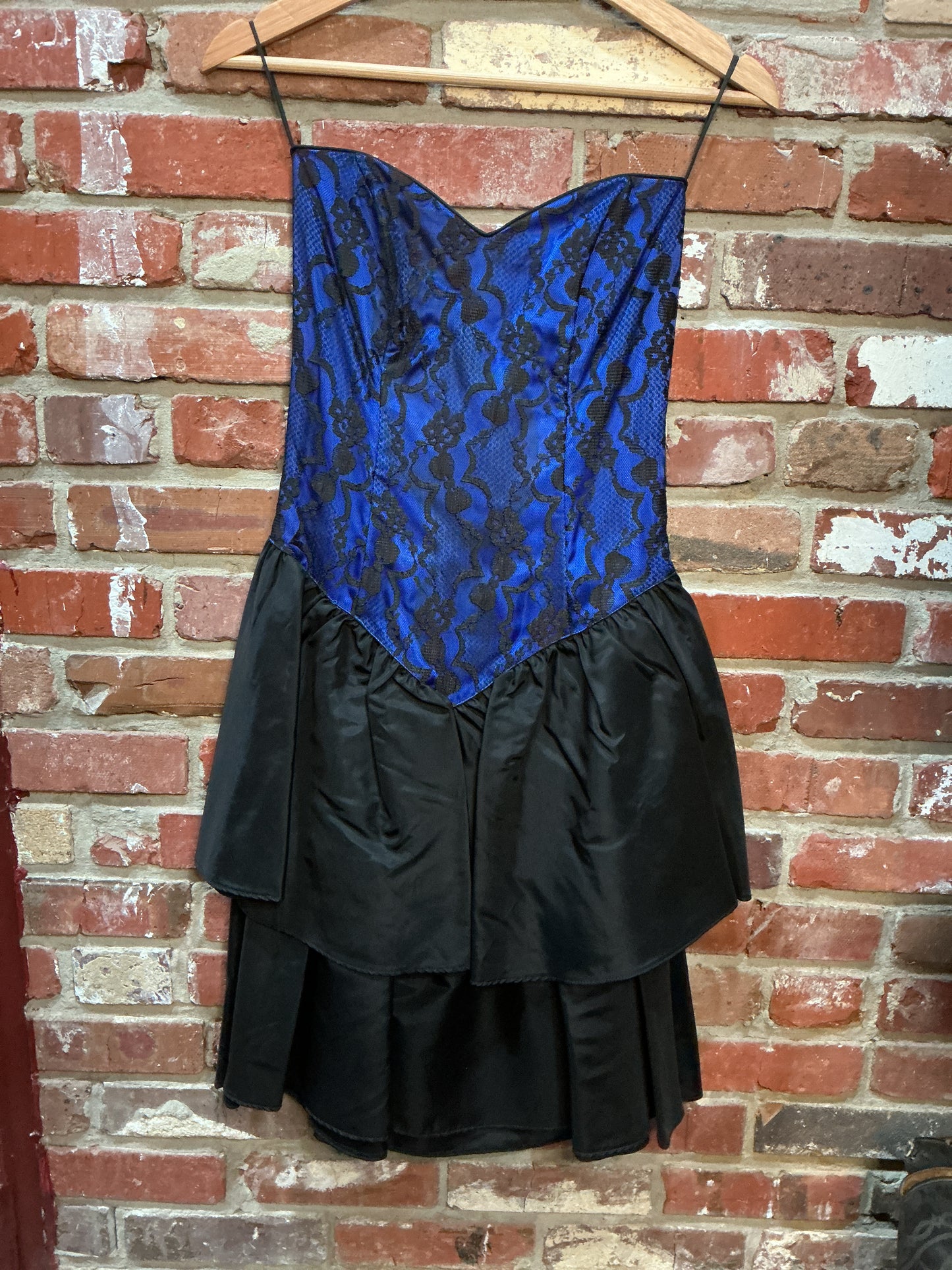 Black and Blue Bow Dress