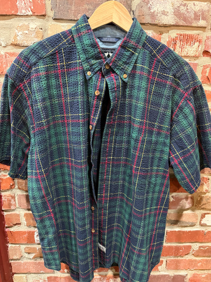 Woods and Grey Seersucker Button-Up