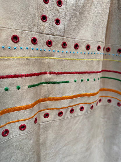 Cacharel Suede & Grommet Dress