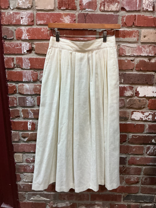 Norton McNaughton White Pleated Skirt