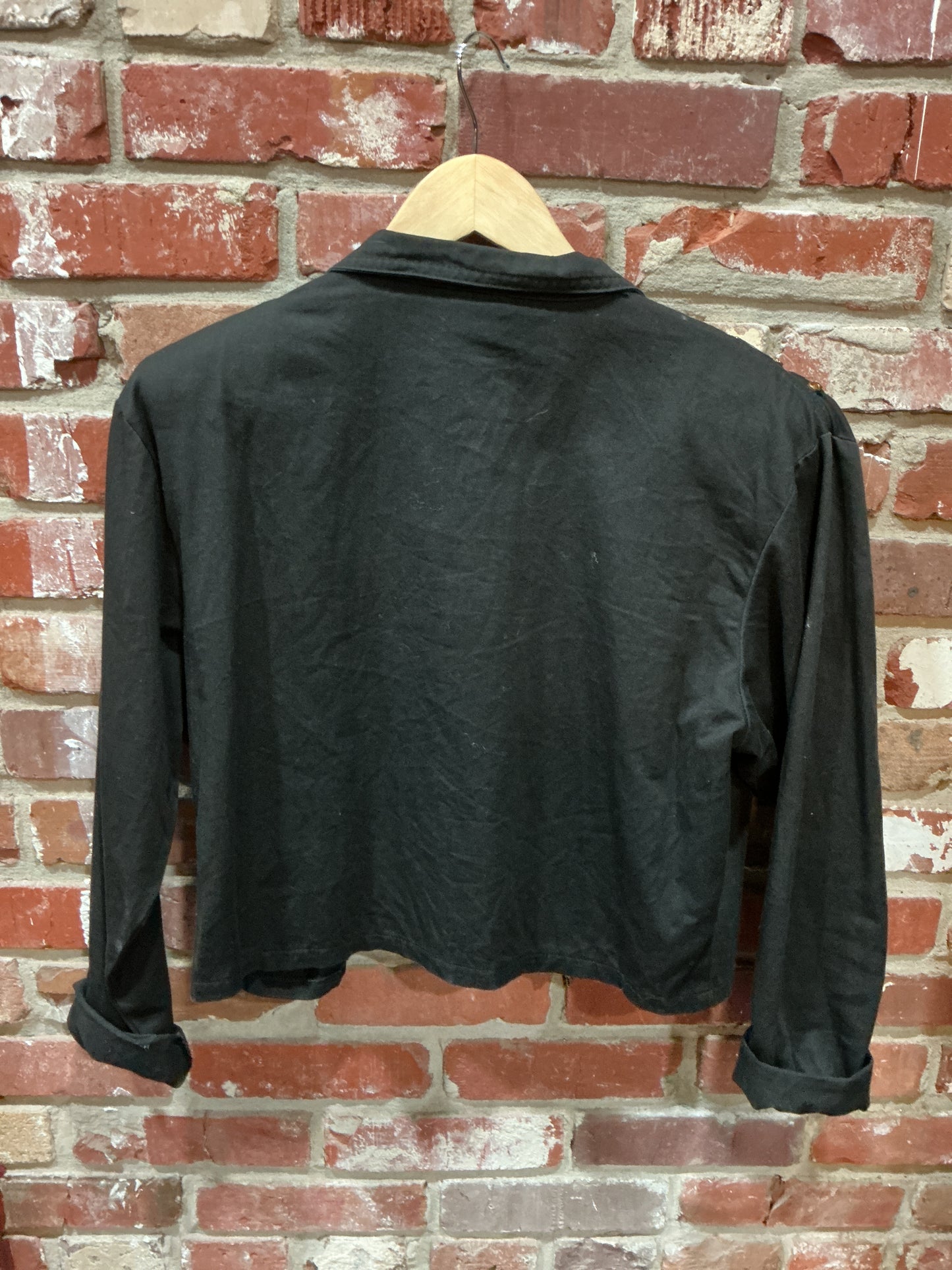 Jeweled Cropped Black Jacket