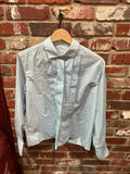 Talbots Pleated Blue Blouse
