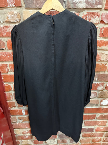 Henley Jr. New York Black Pleated Sleeve Dress