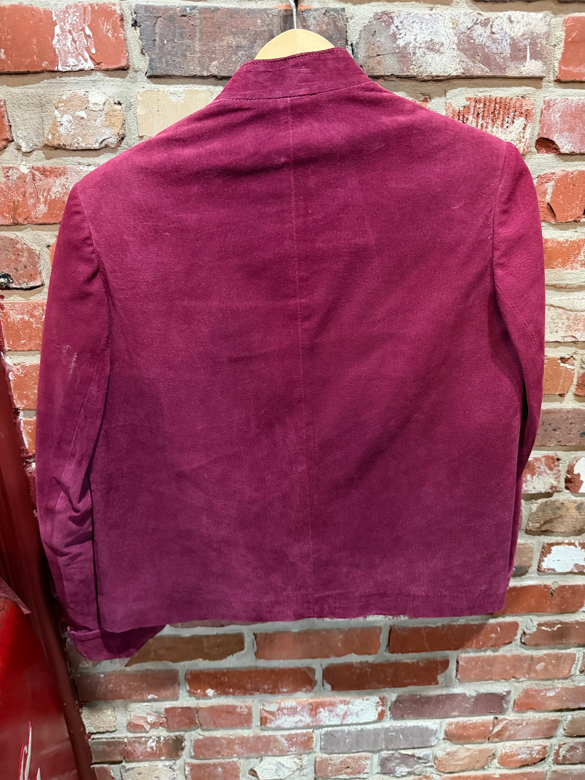 Intuitions Maroon Suede Jacket