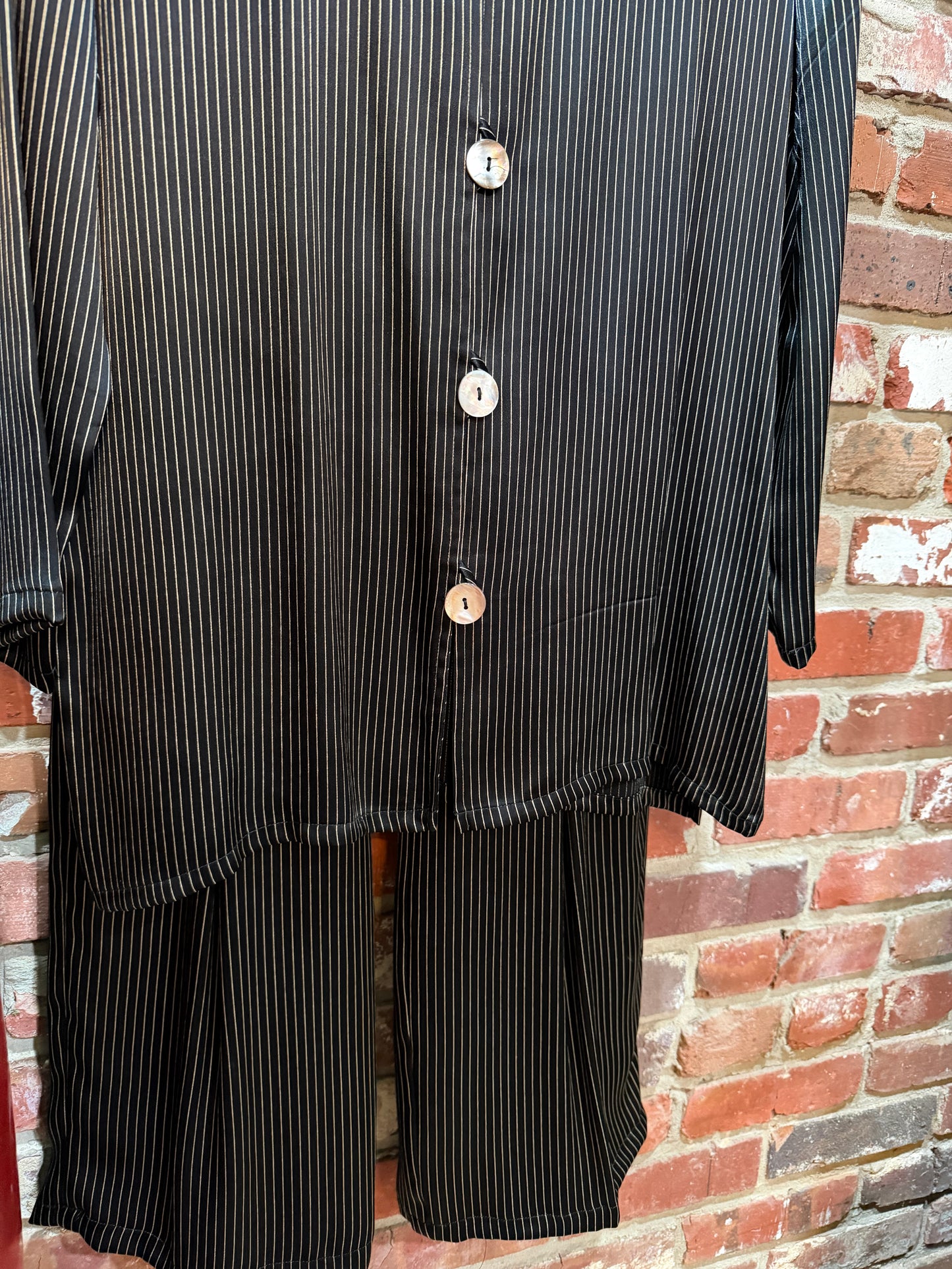 David Dart Black Pinstripe Matching Set