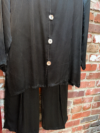 David Dart Black Pinstripe Matching Set