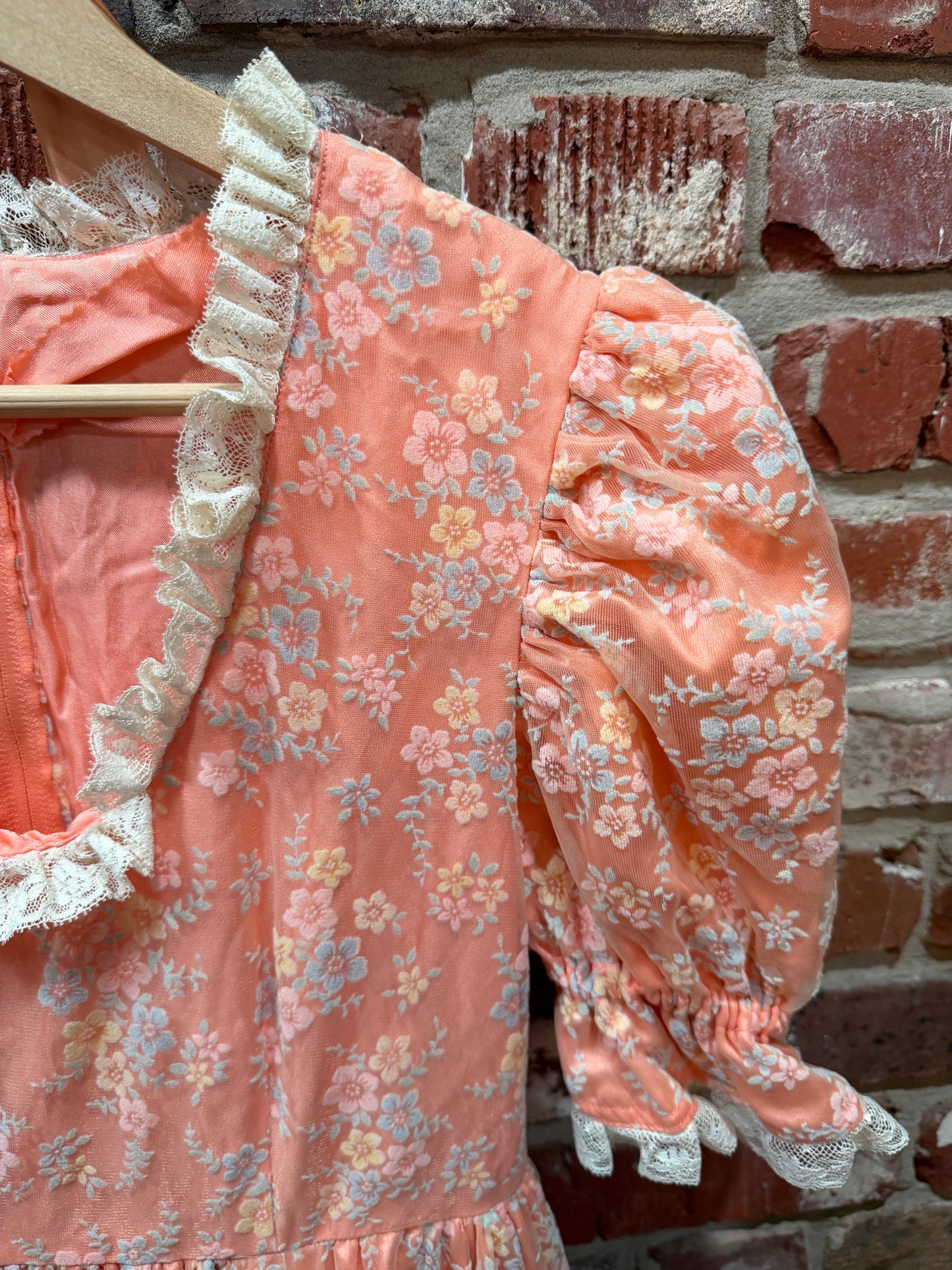 70s Floral Prairie Dress