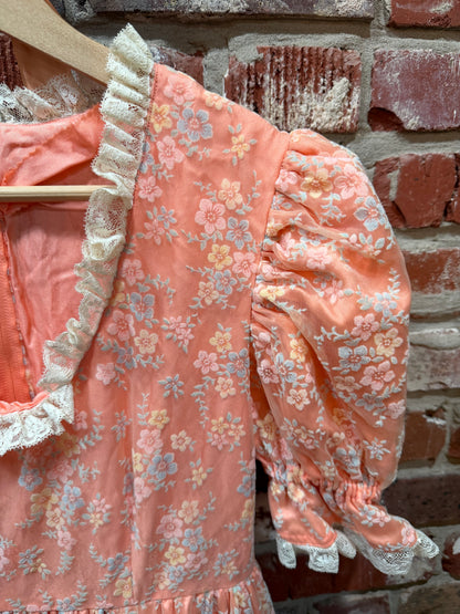 70s Floral Prairie Dress