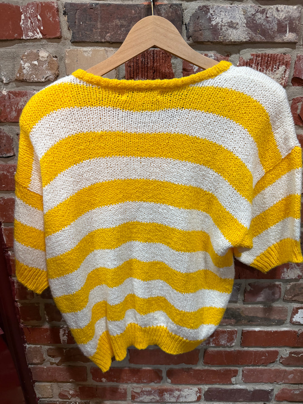 Alison Craig Yellow Striped Knit Top