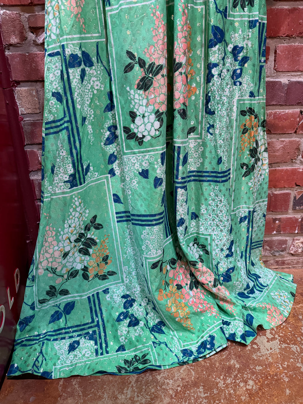 Floral Green Maxi Dress