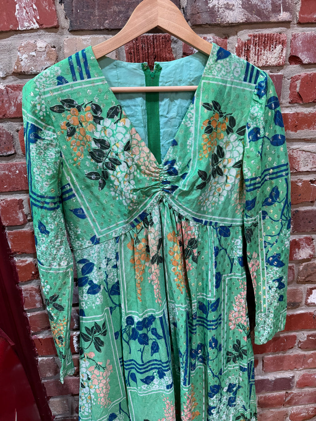 Floral Green Maxi Dress
