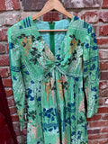 Floral Green Maxi Dress
