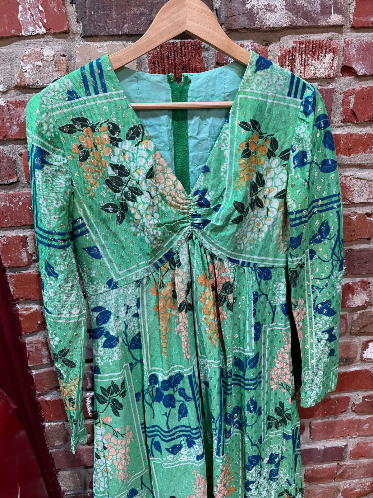 Floral Green Maxi Dress