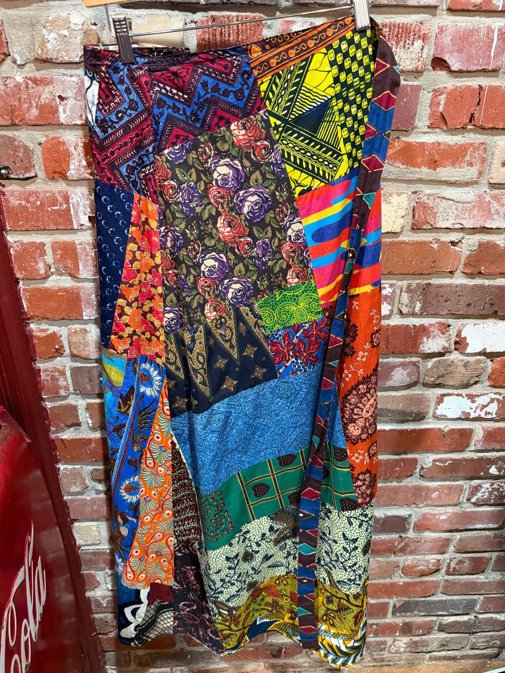 African Patchwork Wrap Skirt