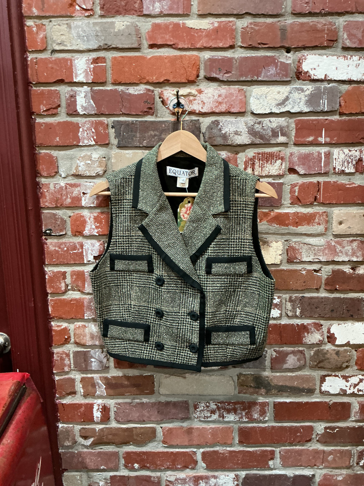 Equator Tweed Plaid Vest