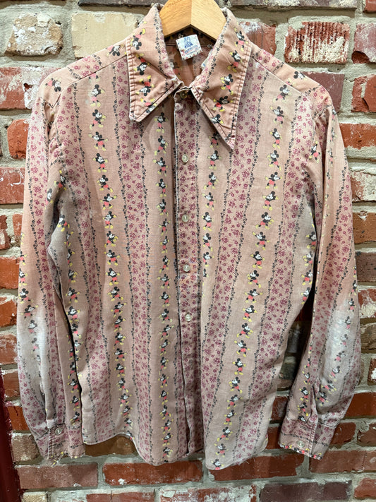 70s Kennington Mickey Mouse Button Down