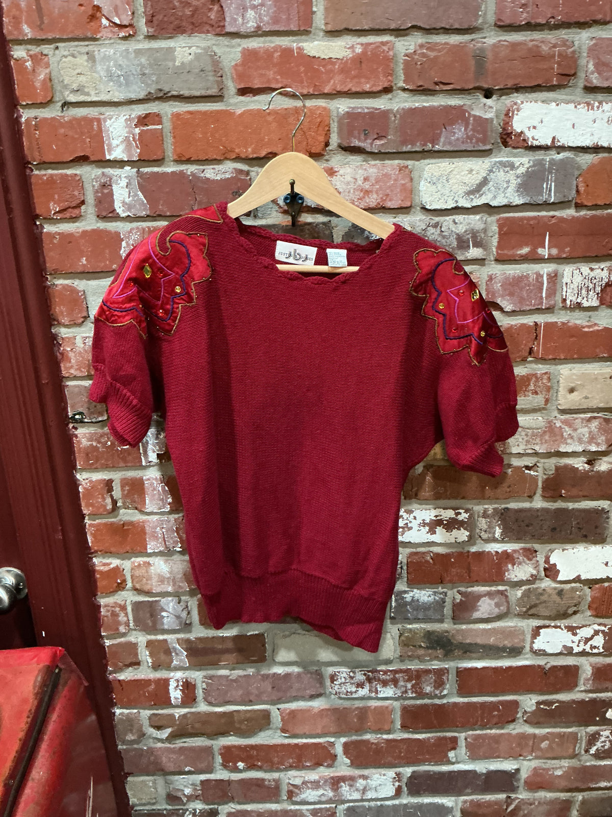 Justin B Jones Red Sweater