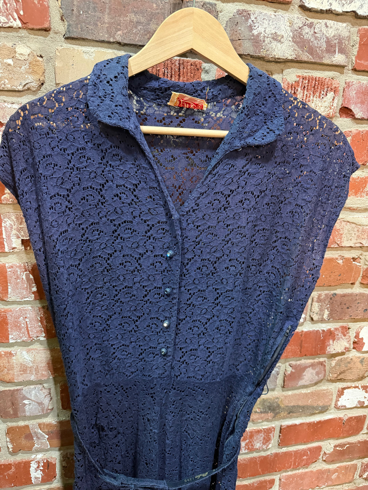1950s L’Aiglon Blue Lace Dress