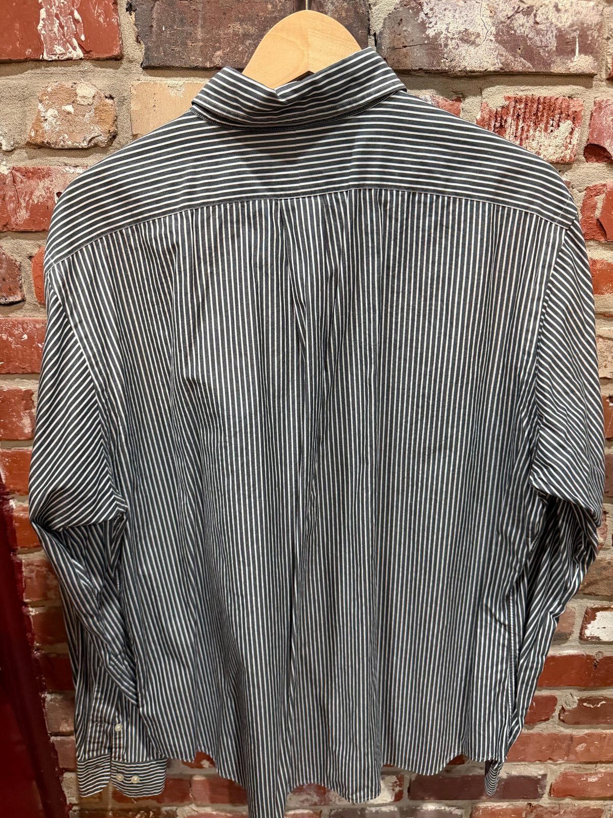 Polo Grey Stripe Button Down