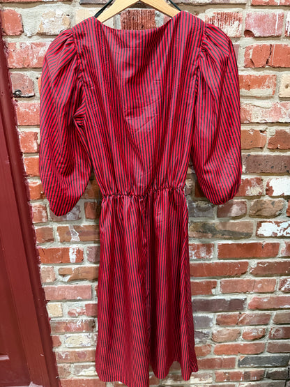 Jerell of Texas Red/Black Stripe Dress