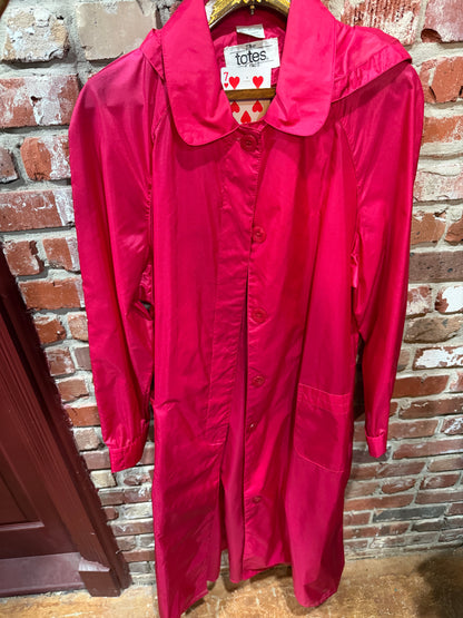 Totes Red Raincoat