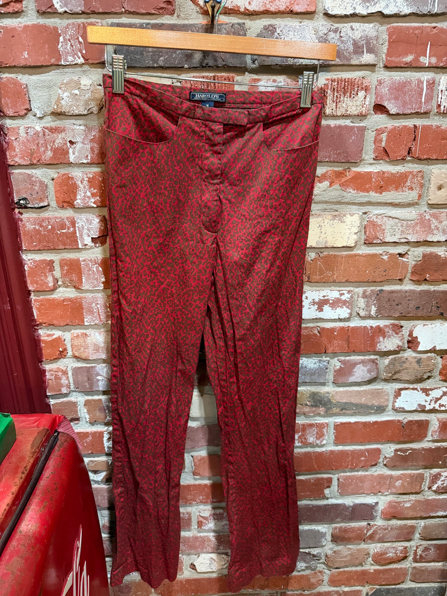 Harold’s Red Cheetah Pants