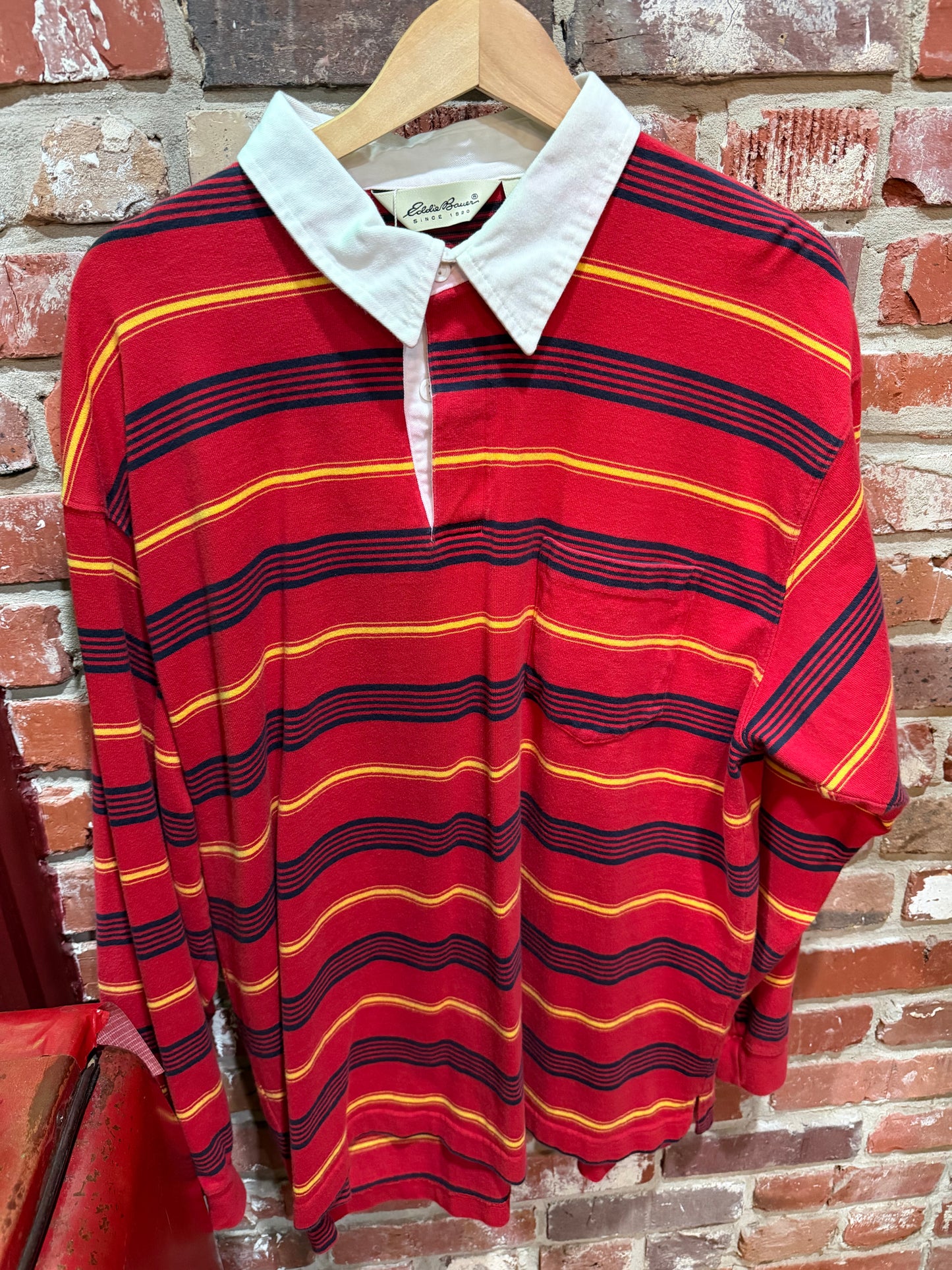 Eddie Bauer Red Rugby Tee