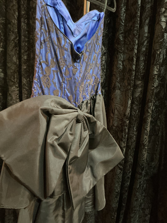 Black and Blue Bow Dress