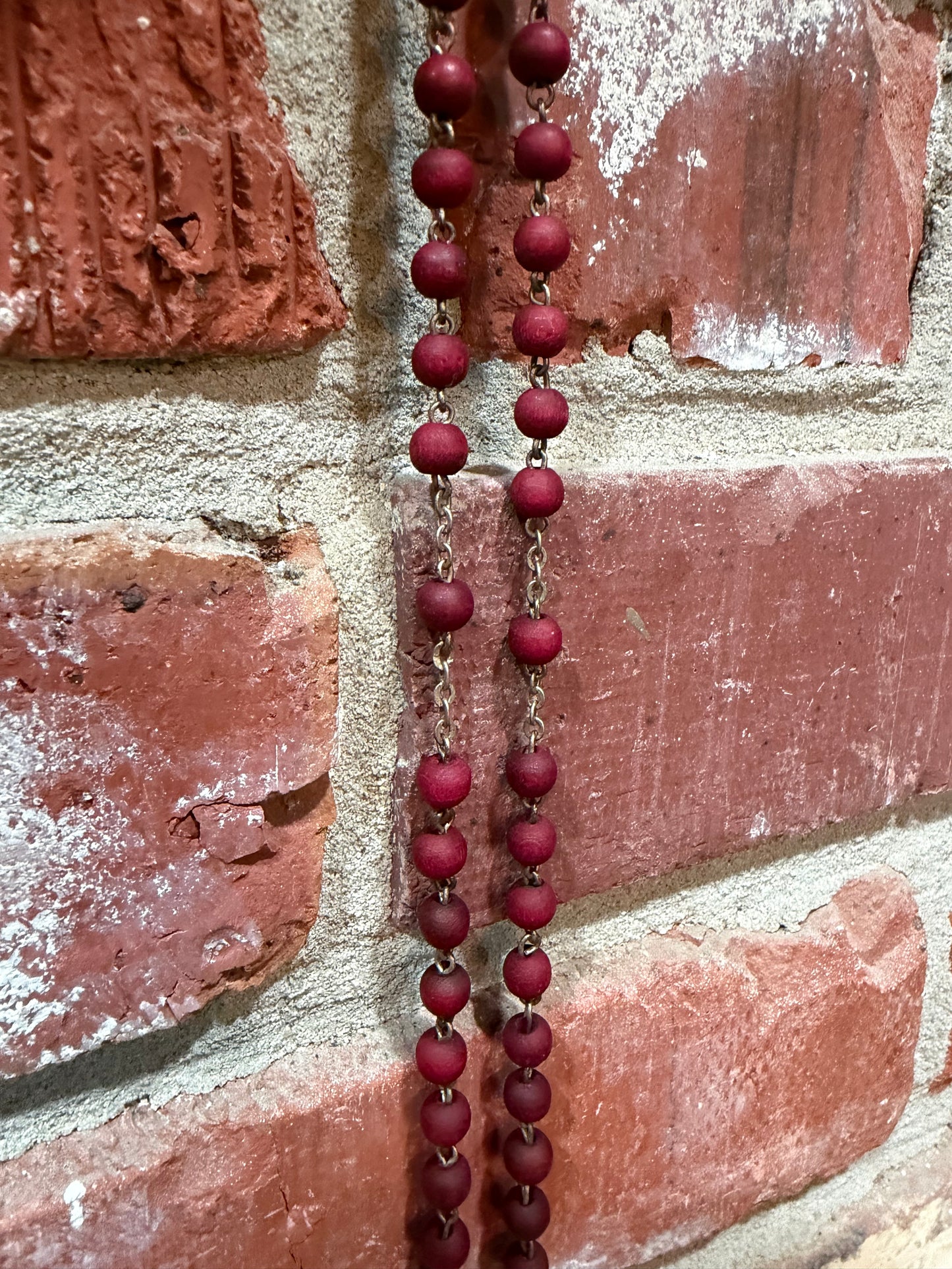 Vintage Red Rosary