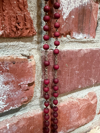 Vintage Red Rosary