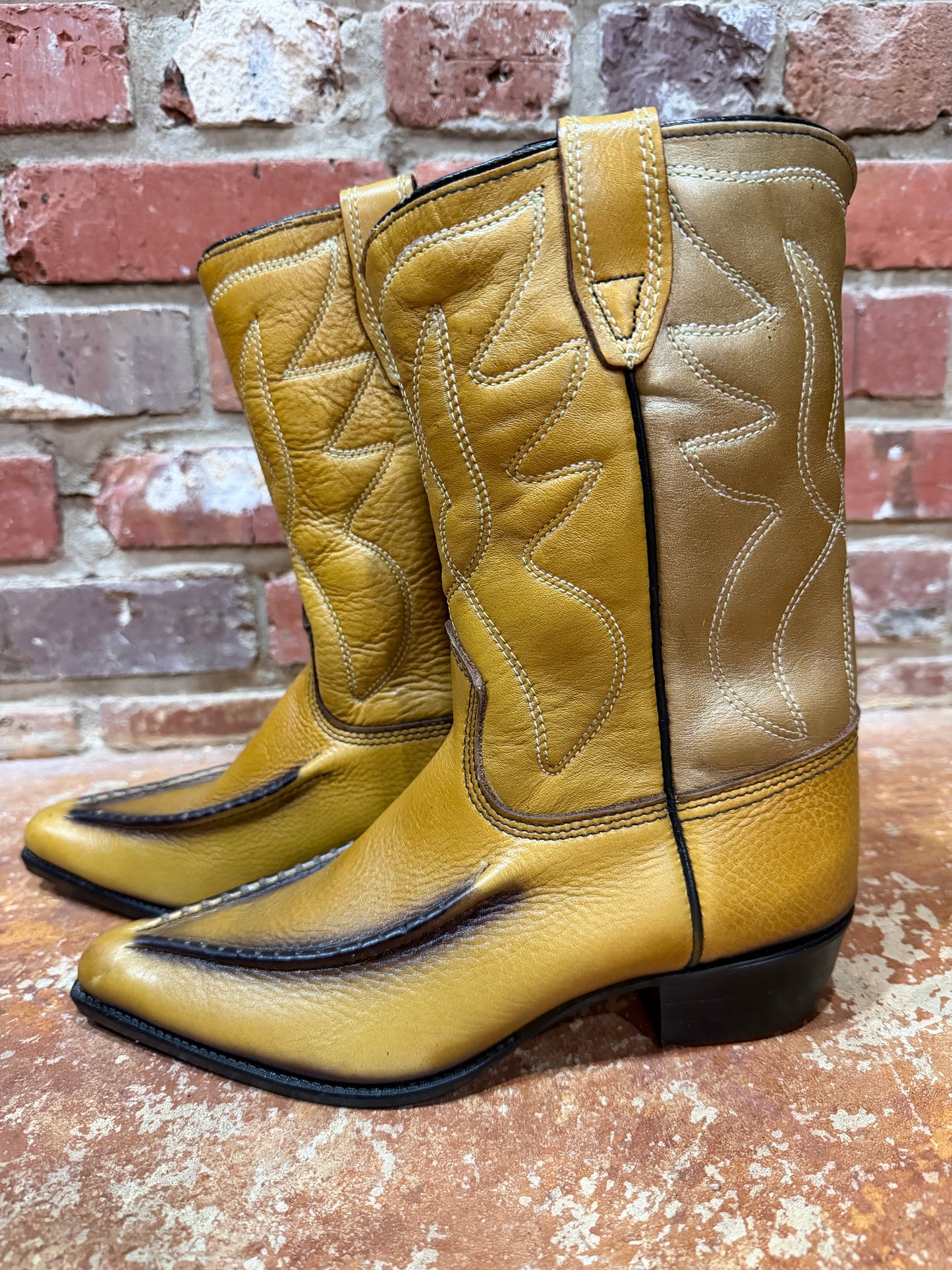 Acme Mustard Yellow Boots