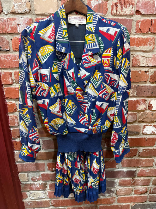 Castleberry Nautical Blazer Bomber & Skirt
