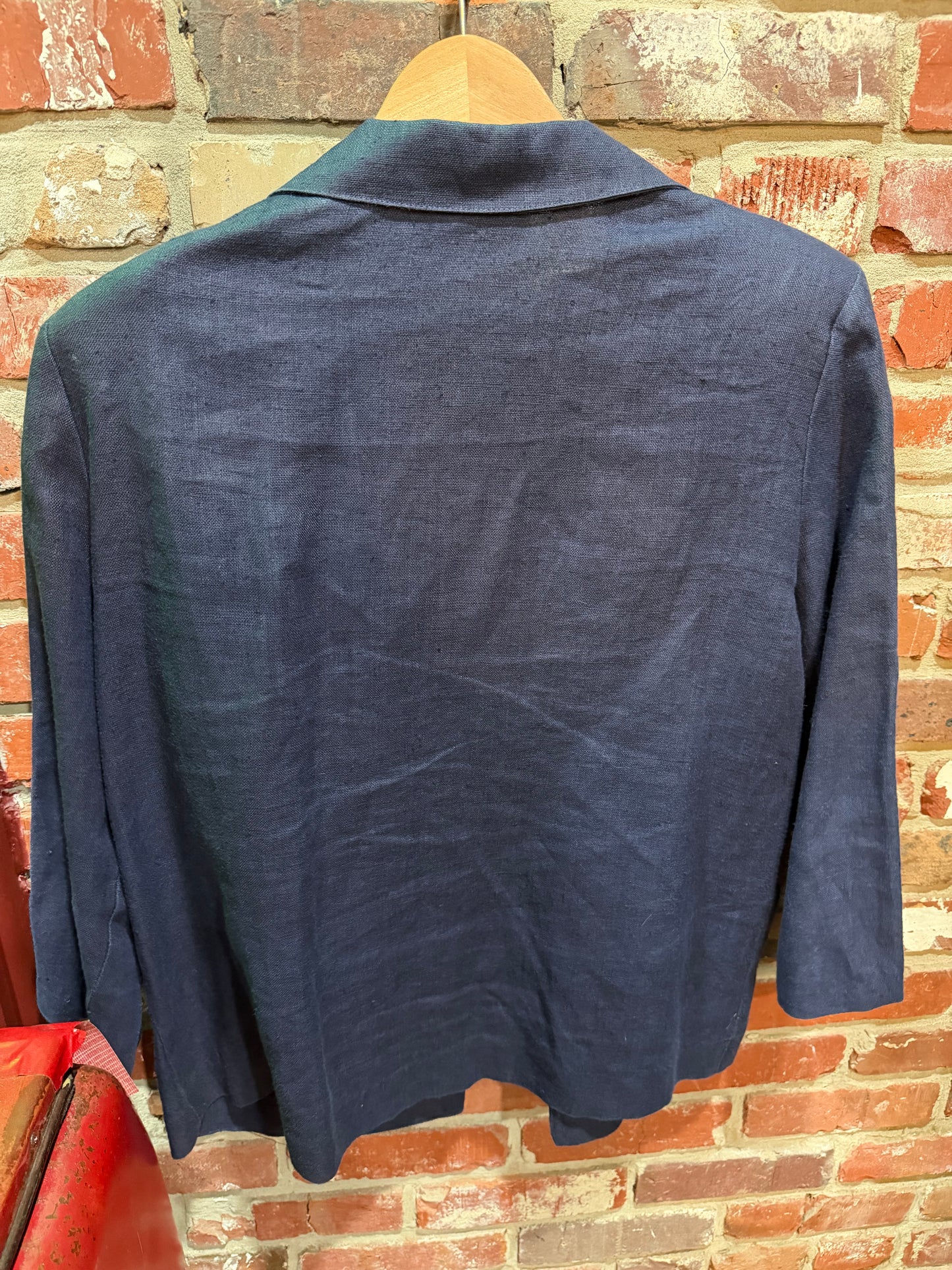 F.A. Chatta Navy Linen Blazer