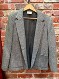 Tan Jay Herringbone Tweed Blazer