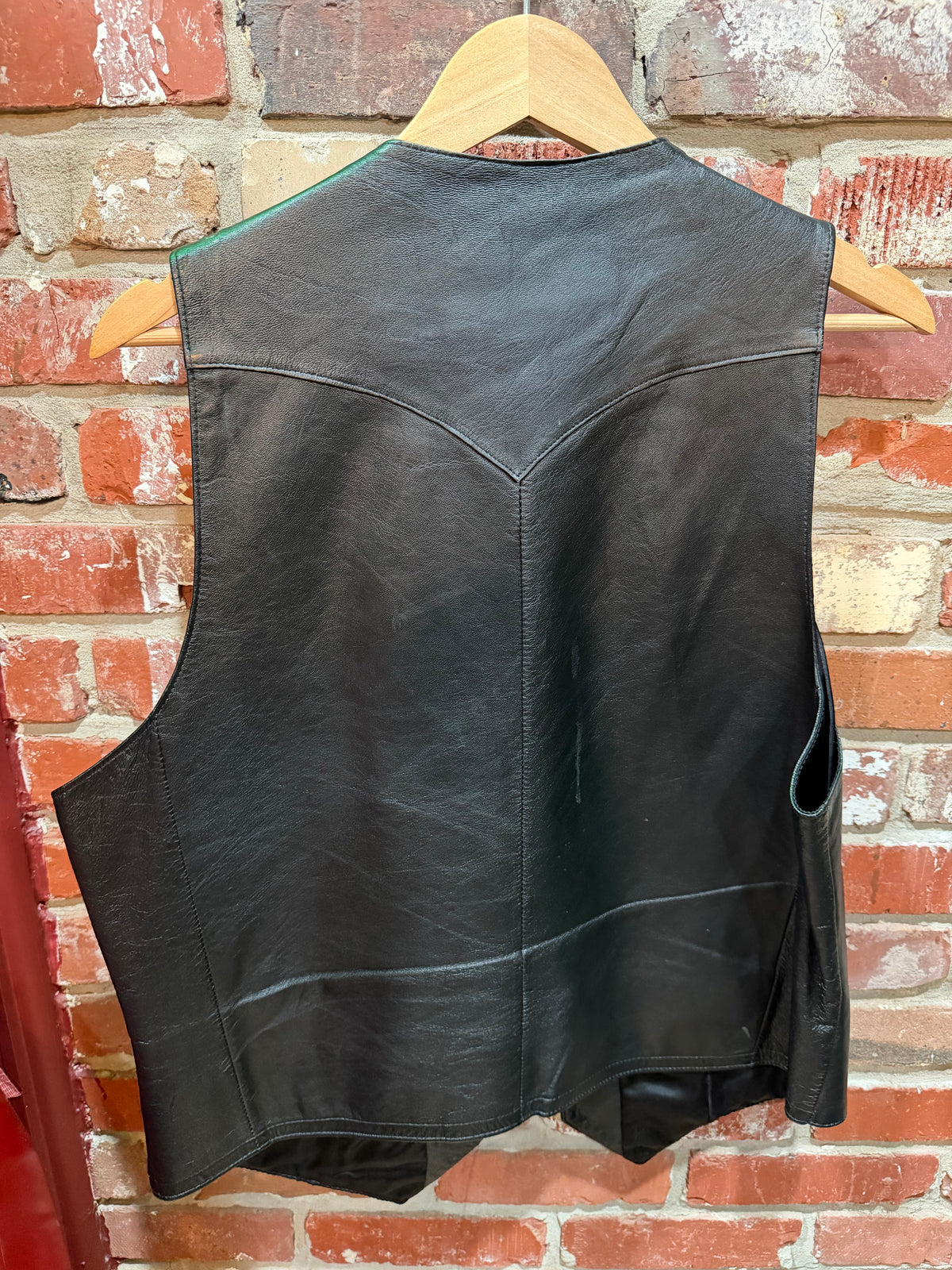 Cutter Bill Black Leather Vest