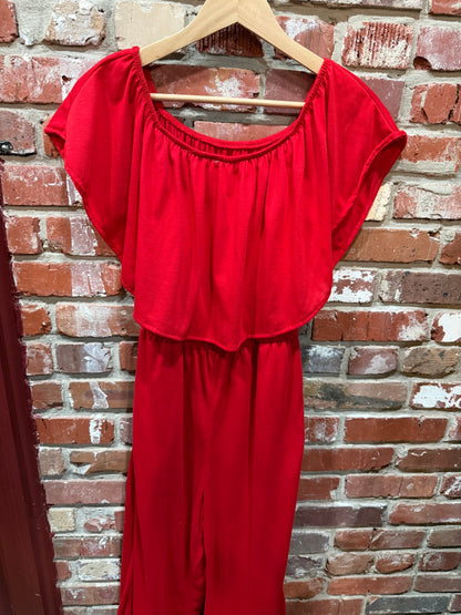 Red Cape Jumpsuit