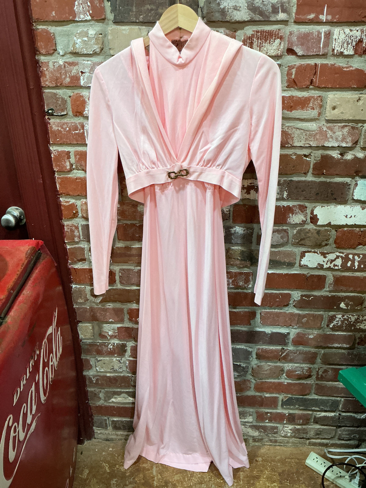 Pink Hooded Dress and Shawl
