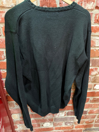 Ralph Lauren Lauren Black Crest Knit Sweater