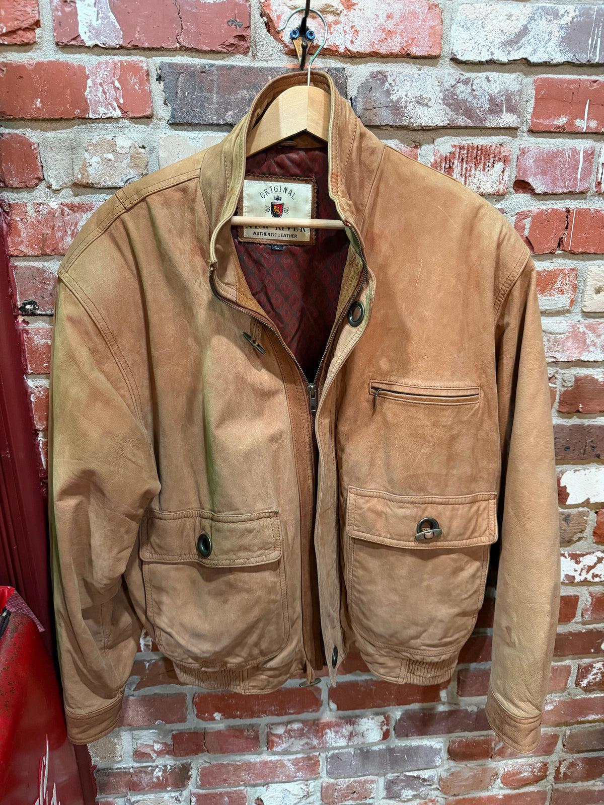 New River Cognac Leather Jacket