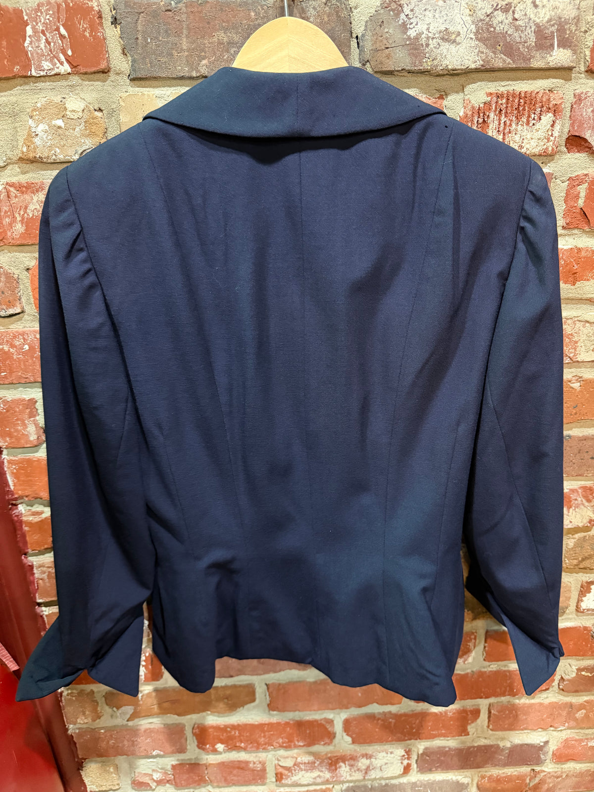 Paul Parnes Sculptural Navy Double Breasted Jacket