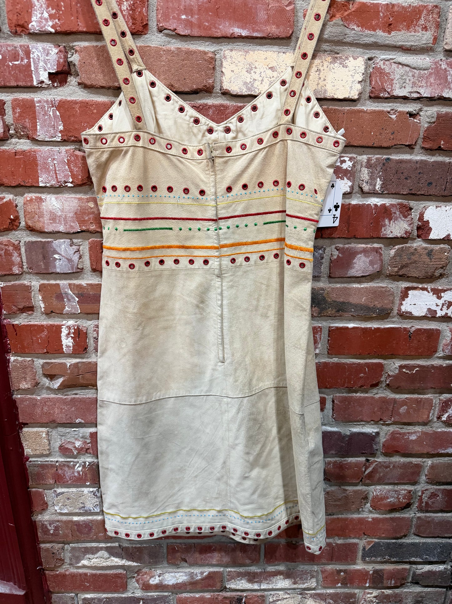 Cacharel Suede & Grommet Dress