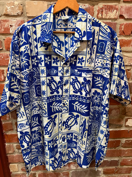 Happy Bay Hawaiian Button Up