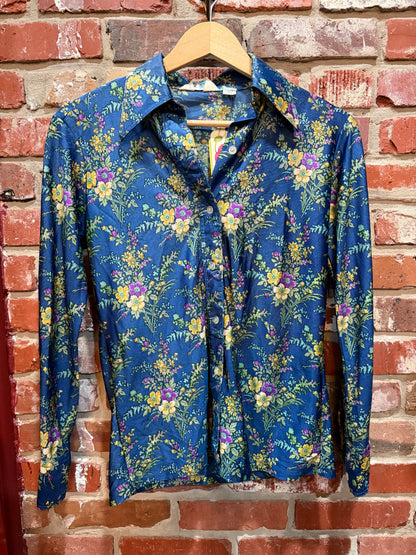 70s-80s U.S Limited Floral Blouse