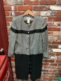 Leslie Fay Gingham Black Dress