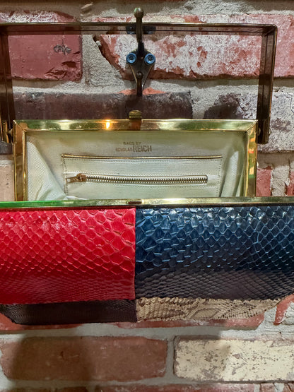 1960s Nicholas Reich Python Purse