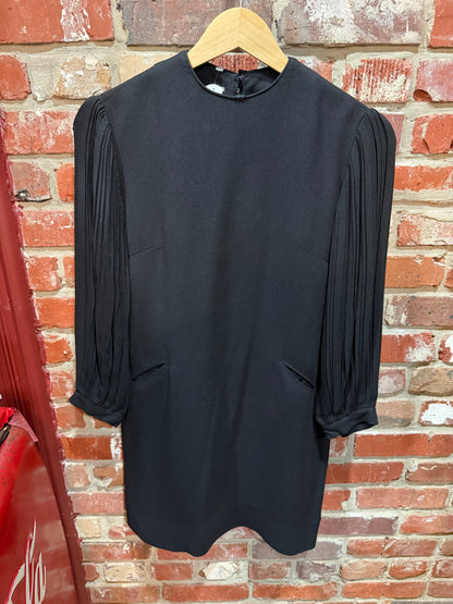 Henley Jr. New York Black Pleated Sleeve Dress