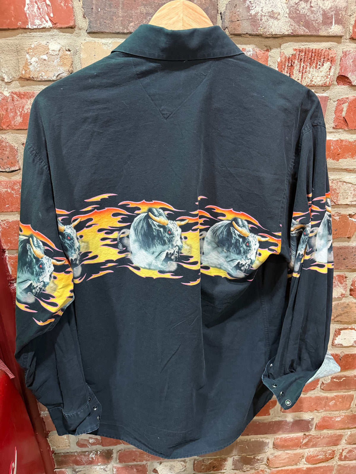 Panhandle Flaming Cows Button Down